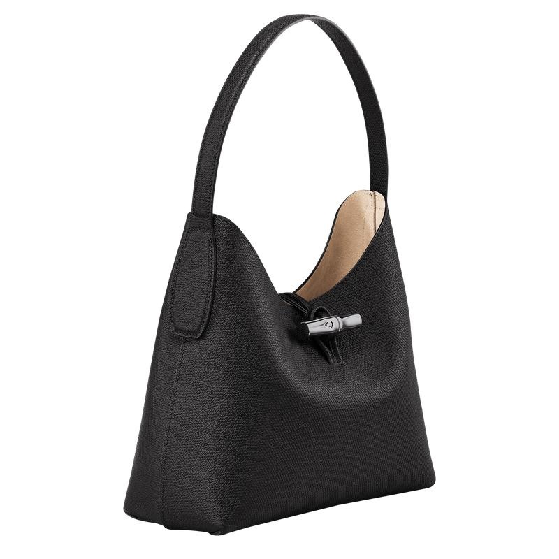 Longchamp Roseau M Hobo Tas Dames Zwart | 438679-FXZ