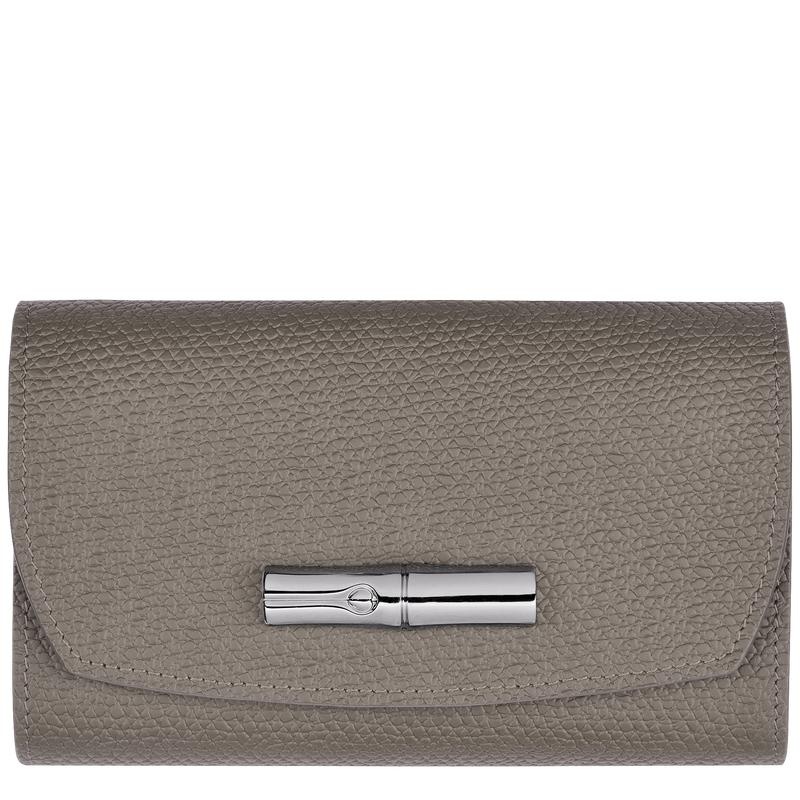 Longchamp Roseau Portefeuille Dames Grijs | 830754-MAG