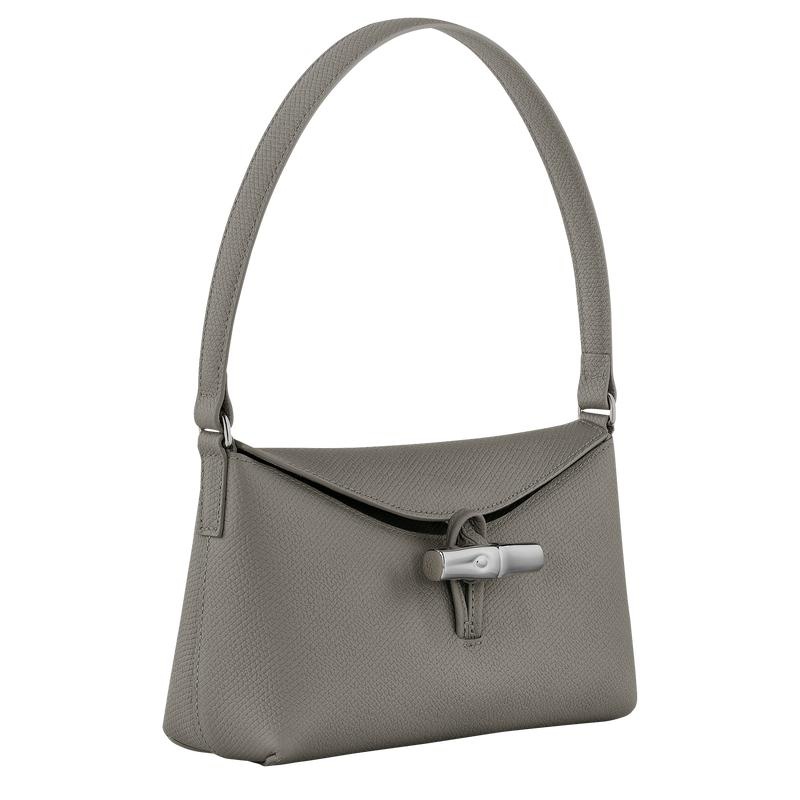 Longchamp Roseau S Hobo Tas Dames Grijs | 601374-RWZ