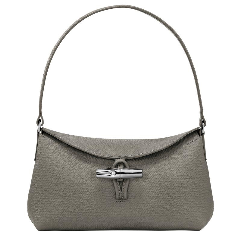 Longchamp Roseau S Hobo Tas Dames Grijs | 601374-RWZ