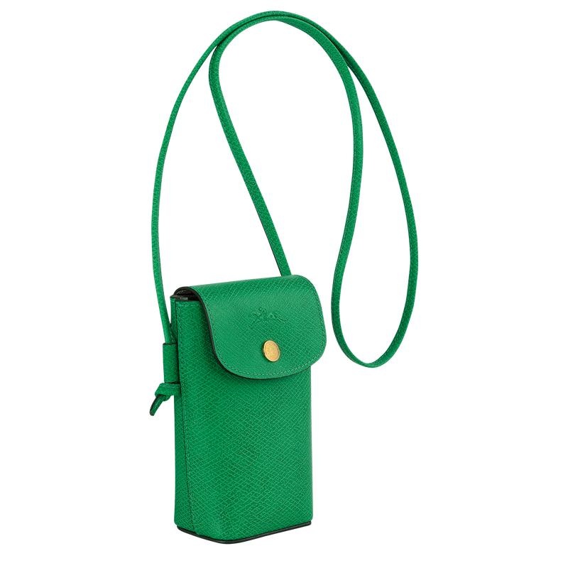 Longchamp Épure with leather lace Hoesje Dames Groen | 540731-UXB