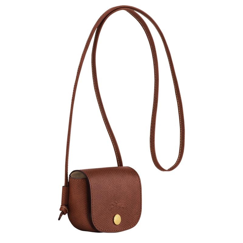 Longchamp Épure with leather lace Portemonnee Dames Bruin | 325869-ZXG