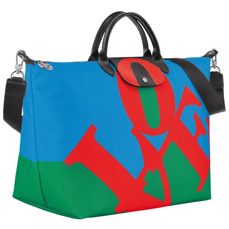 Longchamp x Robert Indiana Reistas Dames Red/Navy | 023846-YAP