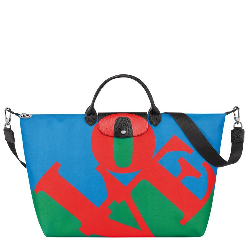 Longchamp x Robert Indiana Reistas Dames Red/Navy | 023846-YAP