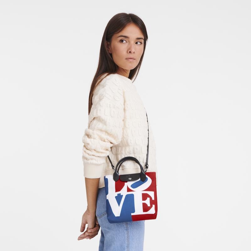 Longchamp x Robert Indiana XS Crossbodytassen Heren Wit | 685203-JCZ